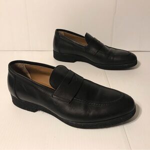 Marechiaro black slip on leather dress shoes men size 43 / 10 US